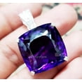 thumbnail image 2 of 60 Carat Beautiful Purple Amethyst Cushion 925 Solid Silver Pendant Gemstone, 2 of 2