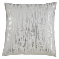 Saro Lifestyle Distressed Metallic Foil Design Throw Pillow Cover