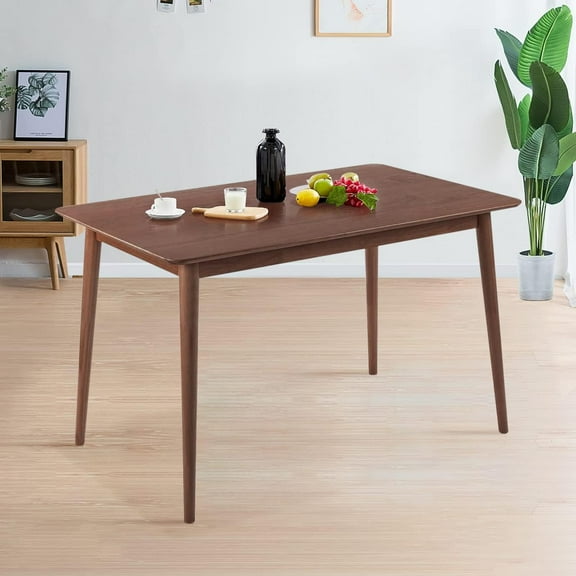 XF XINFENG Wood Dining Table Modern Rectangular Kitchen Table for Small Spaces Home Furniture Dining Room Table with Solid Wooden Legs, ESPRESSO