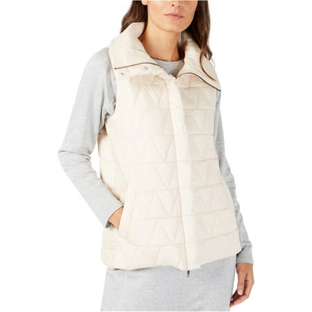 Eileen Fisher Womens Recycled Nylon Quilted Vest, White, Small ...