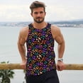 thumbnail image 6 of Balery Colorful Pumpkin Faces Pattern Men's Workout Tank Top Gym Muscle Tee Fitness Bodybuilding Sleeveless T Shirt Quick Dry Fit Muscle Tank Top Slim-Fit Tank-Large, 6 of 7
