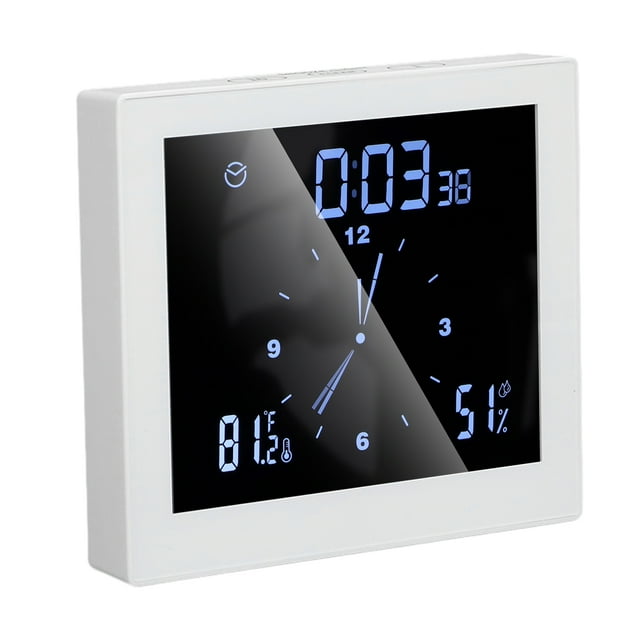 Digital Wall Clock,5in Wall Shower Clock Outdoor Thermometer Clock Humidity Temperature Clock Versatile Functionality