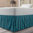 thumbnail image 1 of Nature Bed Skirt, Abstract Forest of Bare Tree Trunks with Irregular Spots, Elastic Bedskirt Dust Ruffle Wrap Around for Bedding Decor, 4 Sizes, Sea Blue Dark Blue Grey, by Ambesonne, 1 of 2