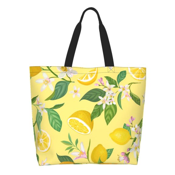 Xecao Lemon for Tote Bag for Women, Tote Shoulder Bag with a littlw pocket and Handbag for Travel, Work