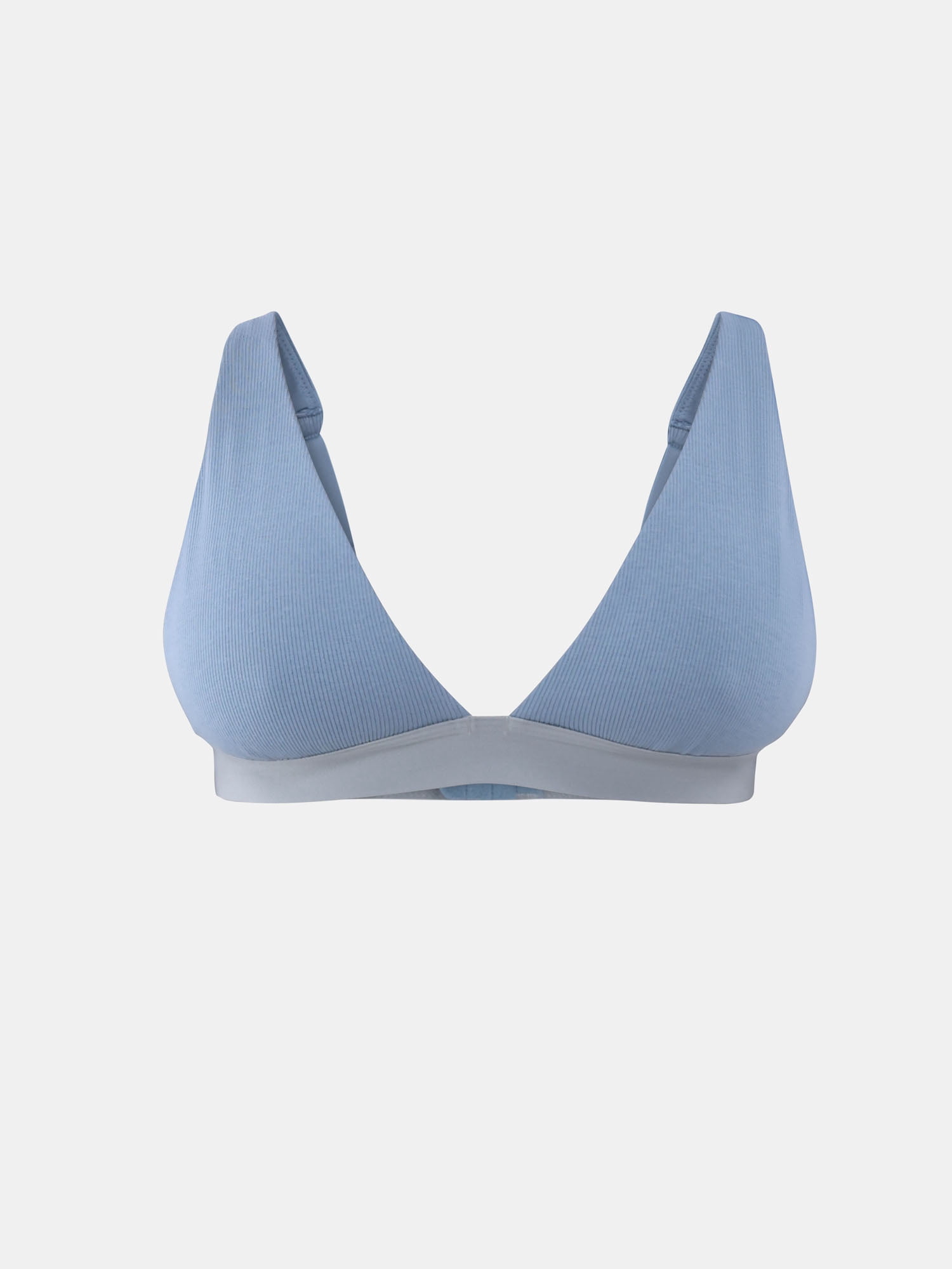 No Boundaries Cotton Stretch Ribbed Wirefree Plunge Bra, Women's XS-3XL