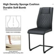 thumbnail image 6 of Sumdeal Modern Dining Chairs Set of 4 ,Metal Kitchen Chairs with PU Leather Padded Seat High Back ,4 Black Chairs with Black Leg, 6 of 6