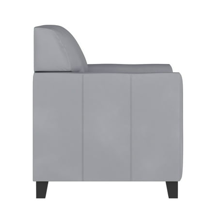 Flash Furniture - Hercules Diplomat Series LeatherSoft Chair with Clean Line Stitched Frame - Gray
