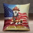 thumbnail image 2 of Firefighter Shiba Inu Hero Rescue Fire Dept Fireman USA Flag Pillowcase Double Sided Shibas Dog Lovers Gifts Idea Pillow Case Covers - 02026, 2 of 3