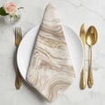 thumbnail image 2 of Beige Marble Cloth Napkins, Modern Ink Painting Abstract Art Washable and Reusable Dinner Napkins Set of 4, Table Napkin for Kitchen Party Birthday Wedding Hotel Housewarming 20"x20", 2 of 9