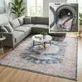 thumbnail image 2 of SAFAVIEH Serapi Glenna Traditional Machine Washable Area Rug, Terracotta/Blue, 10' x 14', 2 of 17