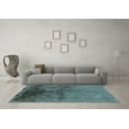 thumbnail image 3 of Ahgly Company Indoor Round Oriental Light Blue Industrial Area Rugs, 3' Round, 3 of 4