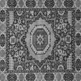 thumbnail image 1 of Ahgly Company Indoor Square Abstract Gray Modern Area Rugs, 4' Square, 1 of 4