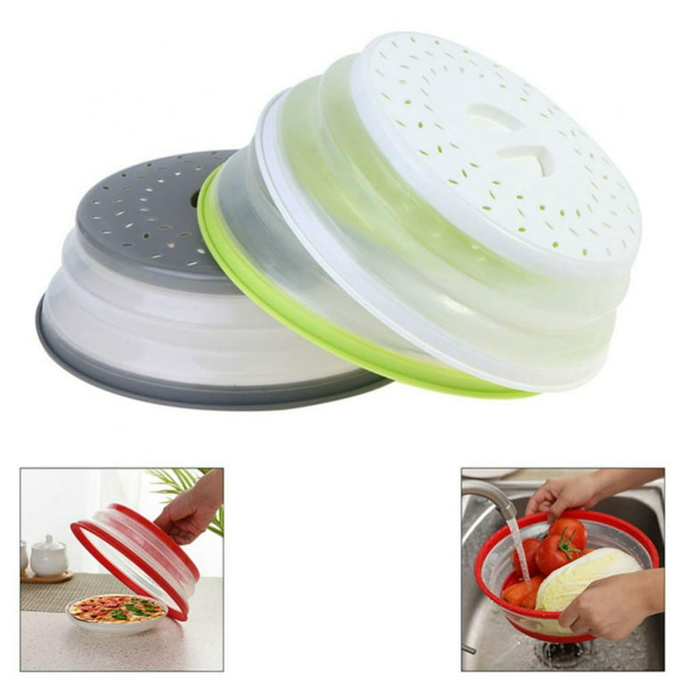 Microwave Cover for Food with Grip Handle, Plastic Microwave Cover for Food  Splatter, Microwave Splatter Cover BPA-Free, Microwave Plate Cover with