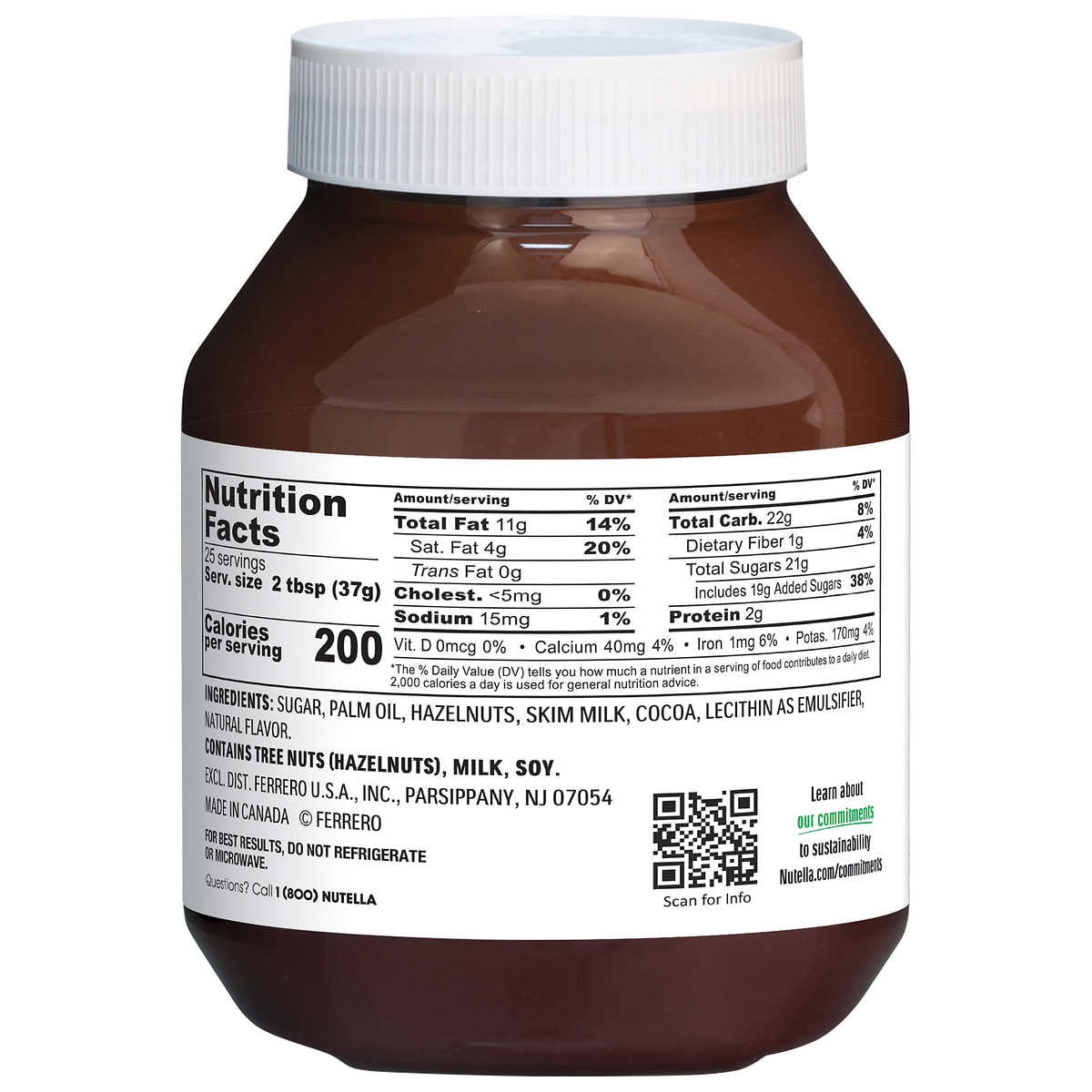Nutella Hazelnut Spread with Cocoa, 33.5 oz