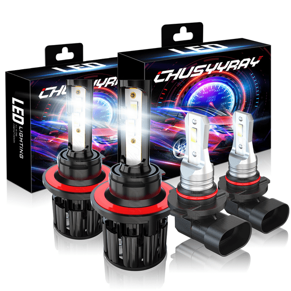 CHUSYYRAY H13 9145 LED Headlight Bulb For 04-14 Ford F150 High Low Beam & Fog Lights Combo