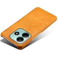 thumbnail image 3 of KAIYANG Funda protectora rígida de policarbonato con textura de piel sintética para Xiaomi Redmi Note 14 5G, color gris, naranja y multicolor, 3 of 4