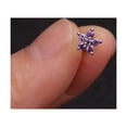 thumbnail image 4 of Pendientes piercing, pendientes flor pequeña, pendientes acero inoxidable doble cara con rosca, 4 of 5