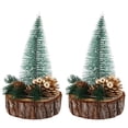thumbnail image 2 of Árbol de Navidad de escritorio, 2 piezas, 22 cm, mini árbol de Navidad artificial, decoración navideña, elaborado por expertos Jadeshay A, 2 of 8