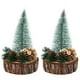 thumbnail image 2 of Árbol de Navidad artificial, 2 piezas de 22 cm, mini árbol de Navidad artificial de escritorio, decoración navideña, diseño de última generación, 2 of 8