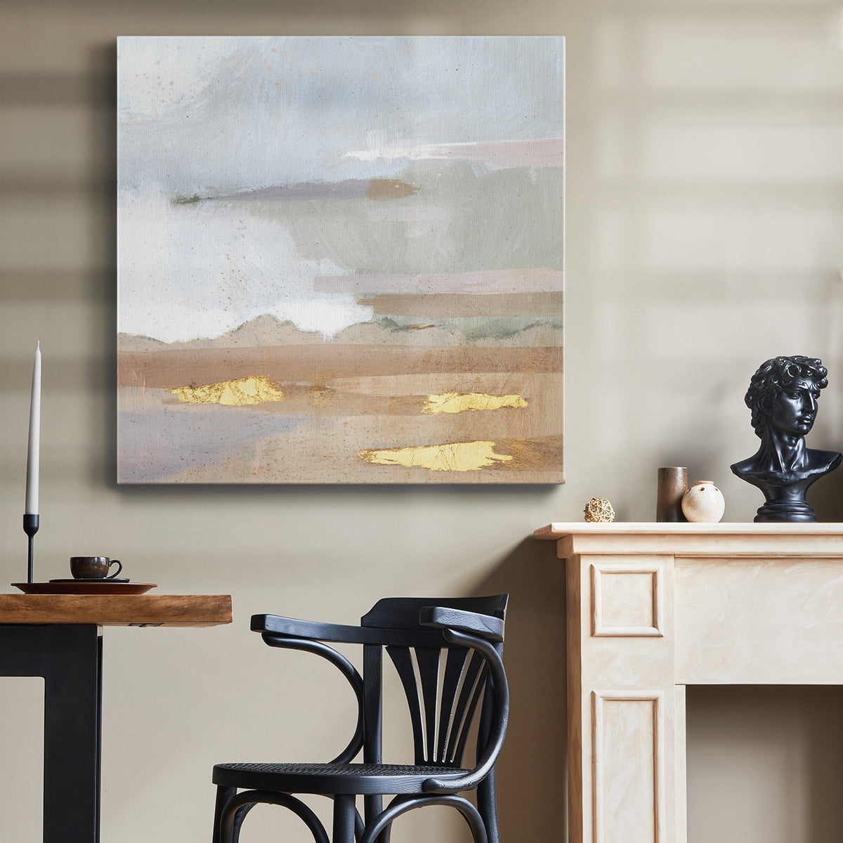 Wexford Home Abstract Coastland II-Premium Gallery Wrapped Canvas, 32" x 32" - Ready to Hang