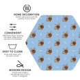thumbnail image 4 of Bingfone Vintage Brown French Bulldog Leather Drinks Coasters with Set of 6,Suitable for Home Kitchen,Coffee Cup Coasters Home Gift, 4 of 9