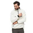 thumbnail image 4 of BRANDIT INDIVIDUAL WEAR Adult Male Hooded Fleece Quarter Zip Pullover, Color: White, Size: L, 4 of 7