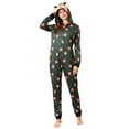 thumbnail image 4 of GYRATEDREAM Matching Christmas Pajamas for Family Cute Printed One Piece Jumpsuit Xmas Hooded Holiday Sleepwear, 4 of 5