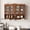 Brown, variant on Rewen 39.37"Retro 4 Door Wall-Mounted Cabinet, two Layers of Storage Space and an Open Hook Rack Space,Bathrooms, Kitchens, Dining Rooms, Brown