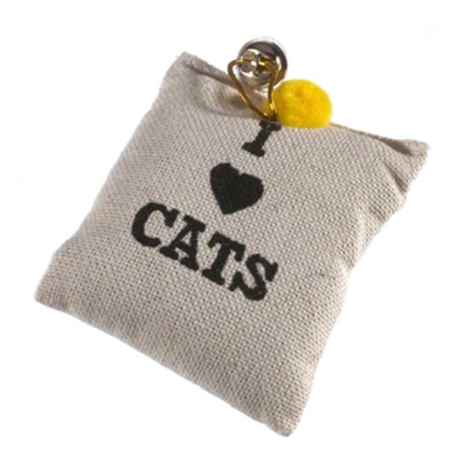 Cat Catnip Pillow Toy Hand Made Catnip Refillable Heart Shape 2 ea 