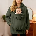 thumbnail image 6 of mgoYE Women's Zip Up 3 in 1 Maternity Ba’by Wearing Hoodie Sweatshirt Jacket(AG,2XL), 6 of 7