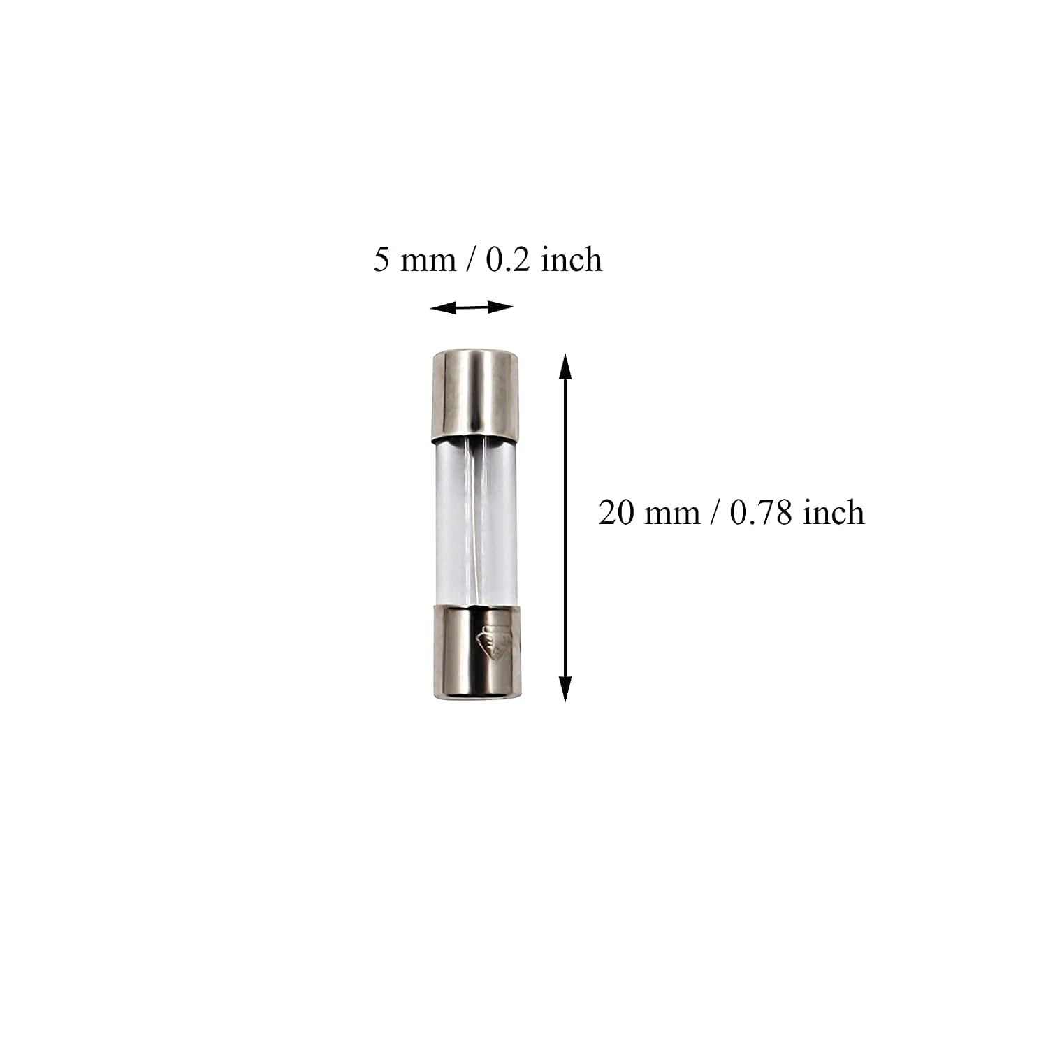 10 PACK Fast Blow 5mm x 20mm glass fuse 0.5A AMP -- 