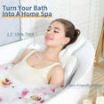 thumbnail image 4 of Luxury Bath Cushion, Full Body Bathtub Pillow with 160 Suction Cups, Bath Mat for Head and Neck Support, with Laundry Bag (White, 60.2" x 16.2"), 4 of 10