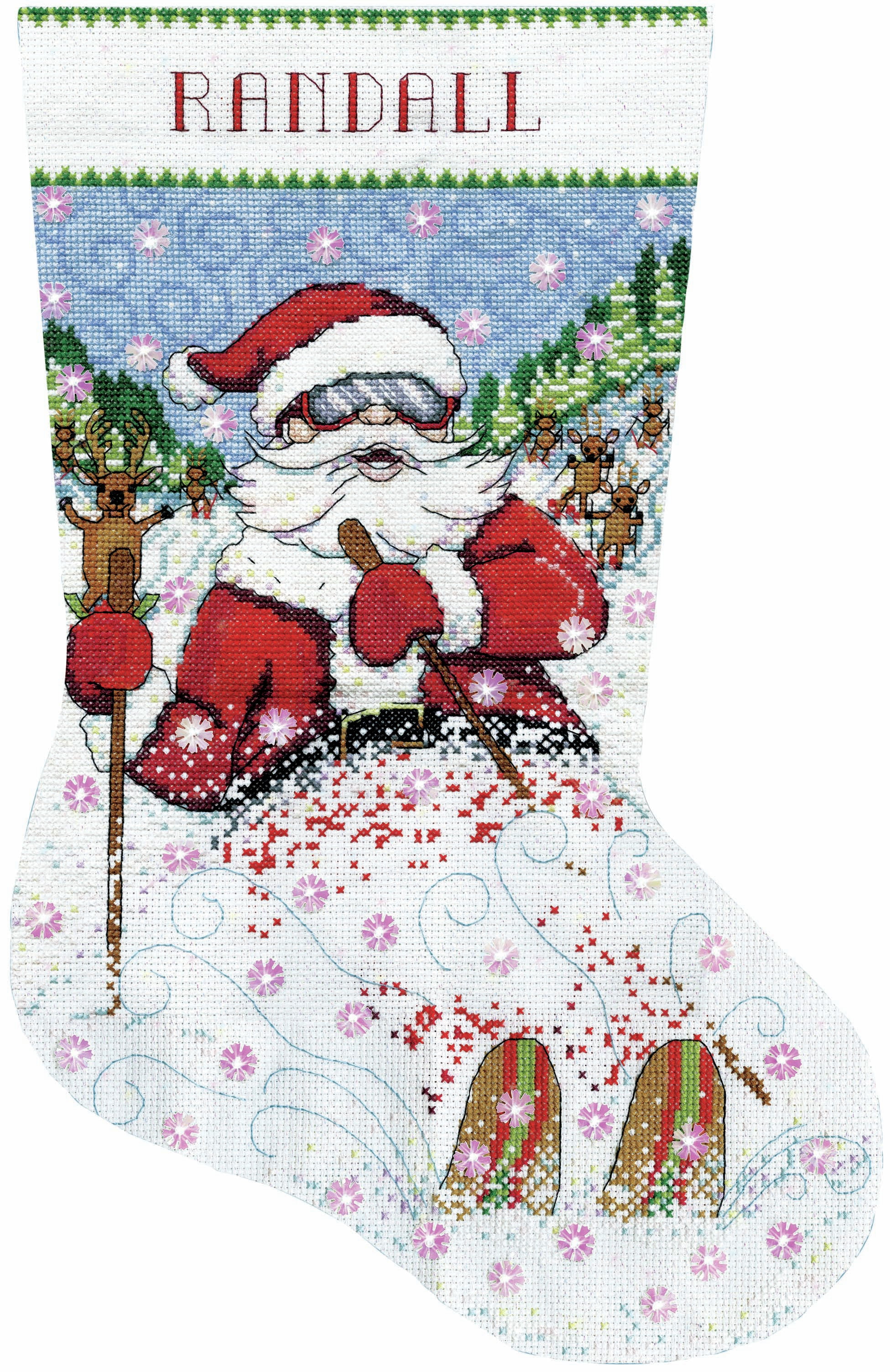 Design Works Counted Cross Stitch Kit 17 Long-Christmas Eve Stocking (14  Count) 