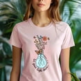 thumbnail image 5 of Matthew 5:16 Bible Verse Graphic T-Shirt with Light Bulb Flowers, CarolinaBlue, Size S, 5 of 6