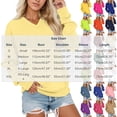 thumbnail image 4 of Liuinsasek Womens V Neck Fall/Winter Solid-Color Sweatshirts Casual Fashion Loose Fit with Pockets Sweatshirts Long Sleeve Pullover, 4 of 6