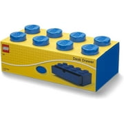 LEGO 8-Knob Stackable Plastic Desk Organizer Drawer, Blue