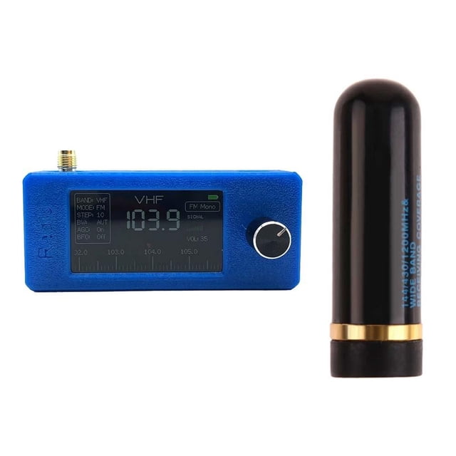 0.5--108Mhz Pocket Size Si4732 Radio, Receiver, Mini Radio For Test Measurement Tool Accessory In Stock Wholesale - blue