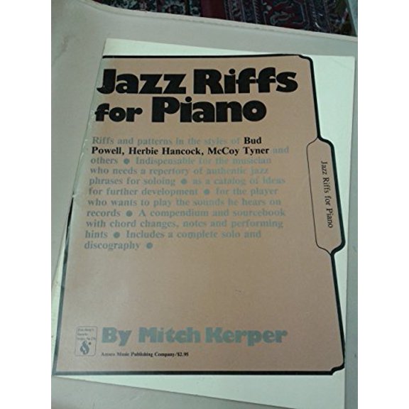 Pre-Owned Jazz Riffs for Piano, 9780825621765, 0825621763, Paperback,