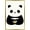 Gold Framed Version, variant on Andy Westface - Panda Love Wall Poster, 22.375" x 34" Framed