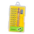 thumbnail image 1 of Juego de 32 destornilladores de precisión magnéticos para reparación de cámaras, portátiles y relojes. Amarillo, 1 of 9