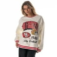 thumbnail image 4 of Women's The Wild Collective Cream San Francisco 49ers Oversized Vintage French Terry Sweatshirt, 4 of 4