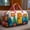 I, variant on Boho Patchwork Camper Print Quilted Duffle Bag, Vintage Handmade Weekender Travel Tote for Overnight Trip, Camping, Casual Daily Luggage Storage A