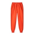 thumbnail image 4 of Ecqkame Sweatpants WomenMen's Casual Trousers And Trousers Plus Velvet Thick Solid Color Large Size Running Fitness Sports Pants Orange XXL, 4 of 4