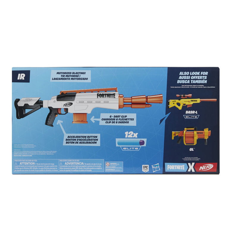 NERF Motorized Blasting Fortnite IR 6 Dart Blaster Rifle E9392 for sale online 