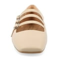 thumbnail image 6 of Journee Womens Darlin Multi Strap Square Toe Dress Flats, Widths Available, 6 of 9