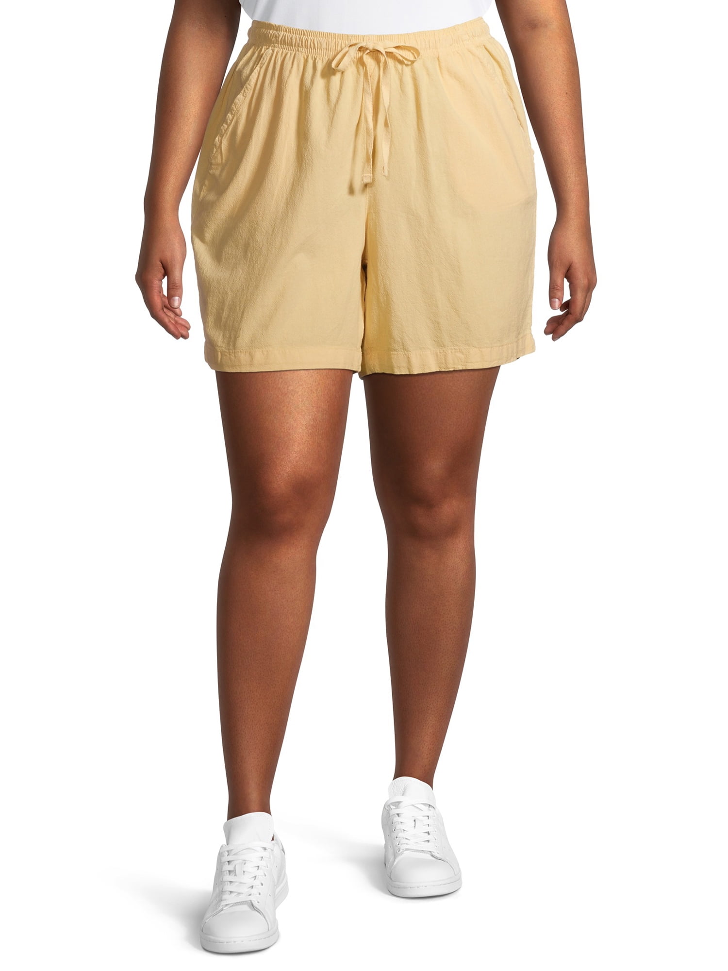 Erika Women's Plus Size Lucy Soft Pull On Drawstring Short - Walmart.com