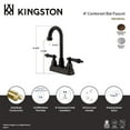 thumbnail image 4 of Kingston Brass KB3498AL Restoration Two-Handle 2-Hole Deck Mount Bar Faucet in Brushed Nickel, 4 of 5