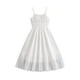 thumbnail image 2 of LYHaoo Kids Elegant Girls Summer Dress Fashionable Sleeveless Tank Waist Maxi Dress For Teenage Youth Casual Party Wear，Princess Casual Dresses Sizes 7-8 Years White, 2 of 7