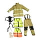 thumbnail image 4 of Traje de bombero modelo 1:6, disfraz de bombero realista, traje formal de bombero. Amarillo claro, 4 of 9