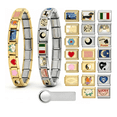 thumbnail image 1 of Pulsera Italiana 3d Joyeria Acero Inoxidable Personalizadas Brazalete Hombre Mujer Regalo Xtellar multicolor, 1 of 3